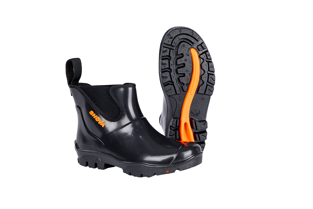 SHOVA BLACK CHELSEA ANKLE GUMBOOT